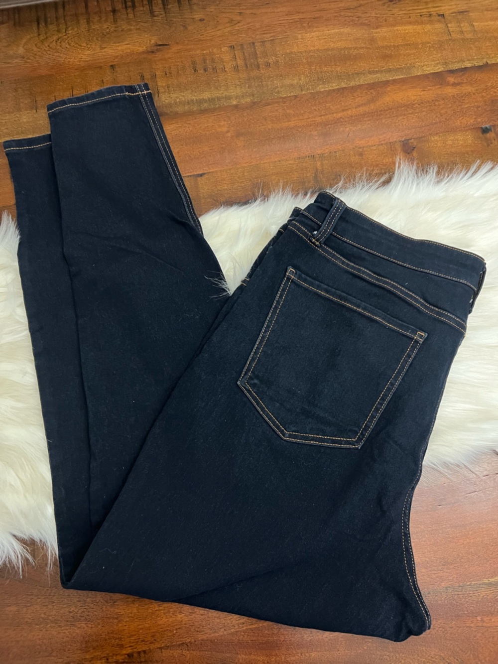 No Boundaries High Rise Skinny Jeans Dark Wash Stretch Denim Size 17